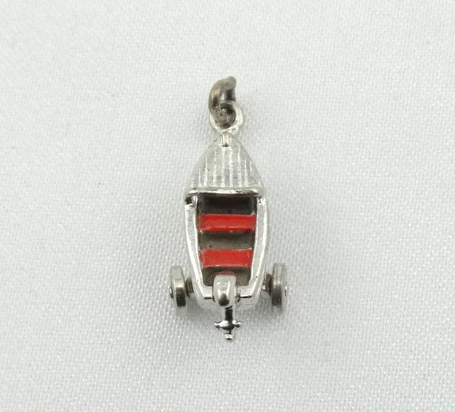 Boot Und Anhänger Vintage Sterling Charm Versandkostenfrei #boat-cm10 von rubysvintagejewelry