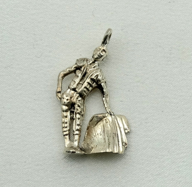 Bull Fighter Matador Vintage Sterling Silber Charme Kostenloser Versand #buma-cm16 von rubysvintagejewelry