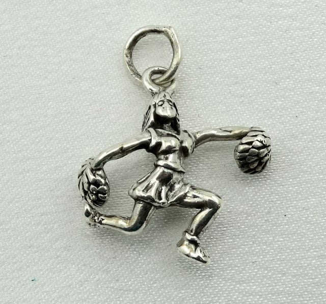 Cheerleader Vintage Sterling Charme Kostenloser Versand #chee-cm17 von rubysvintagejewelry