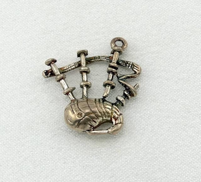 Dudelsäcke Vintage Solid Sterling Charme Kostenloser Versand #pipes-cm3 von rubysvintagejewelry