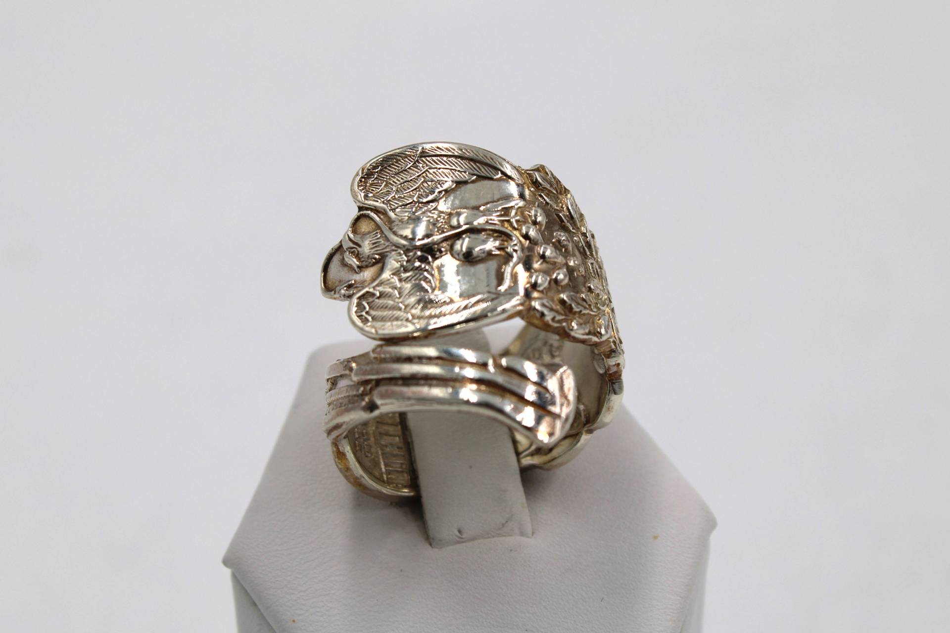 Echte Mexiko Vintage Handarbeit Sterling Silber Größenverstellbar Größe Löffel Ring 9 3/4 Versandkostenfrei #mexspn-Sr20 von rubysvintagejewelry