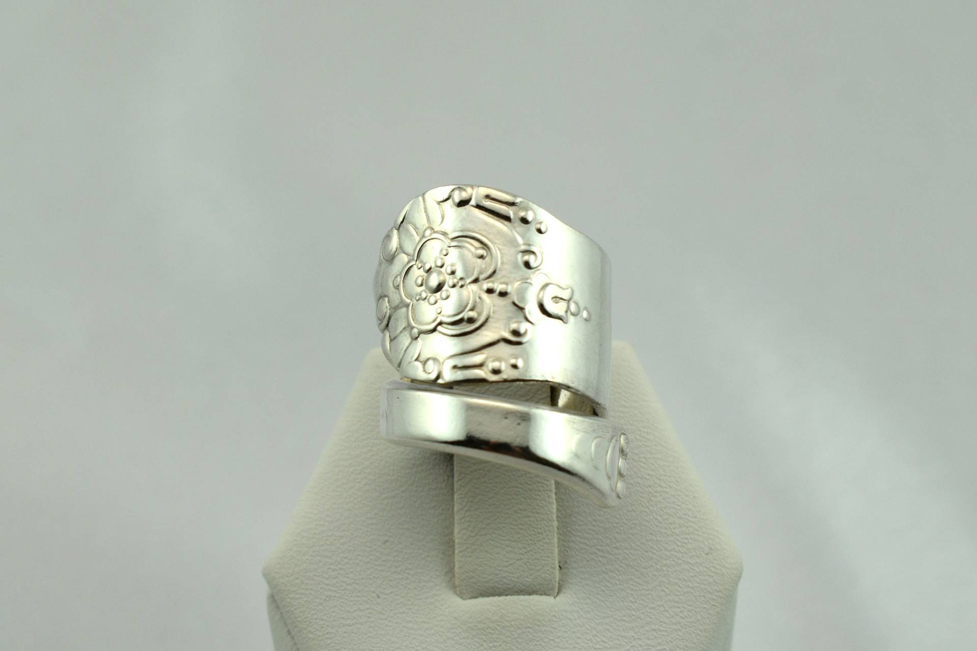 Echte Vintage Handarbeit Sterling Silber Größenverstellbar 6 Löffel Ring Graviert Innen "Gerd" Versandkostenfrei #gerd-Sr21 von rubysvintagejewelry