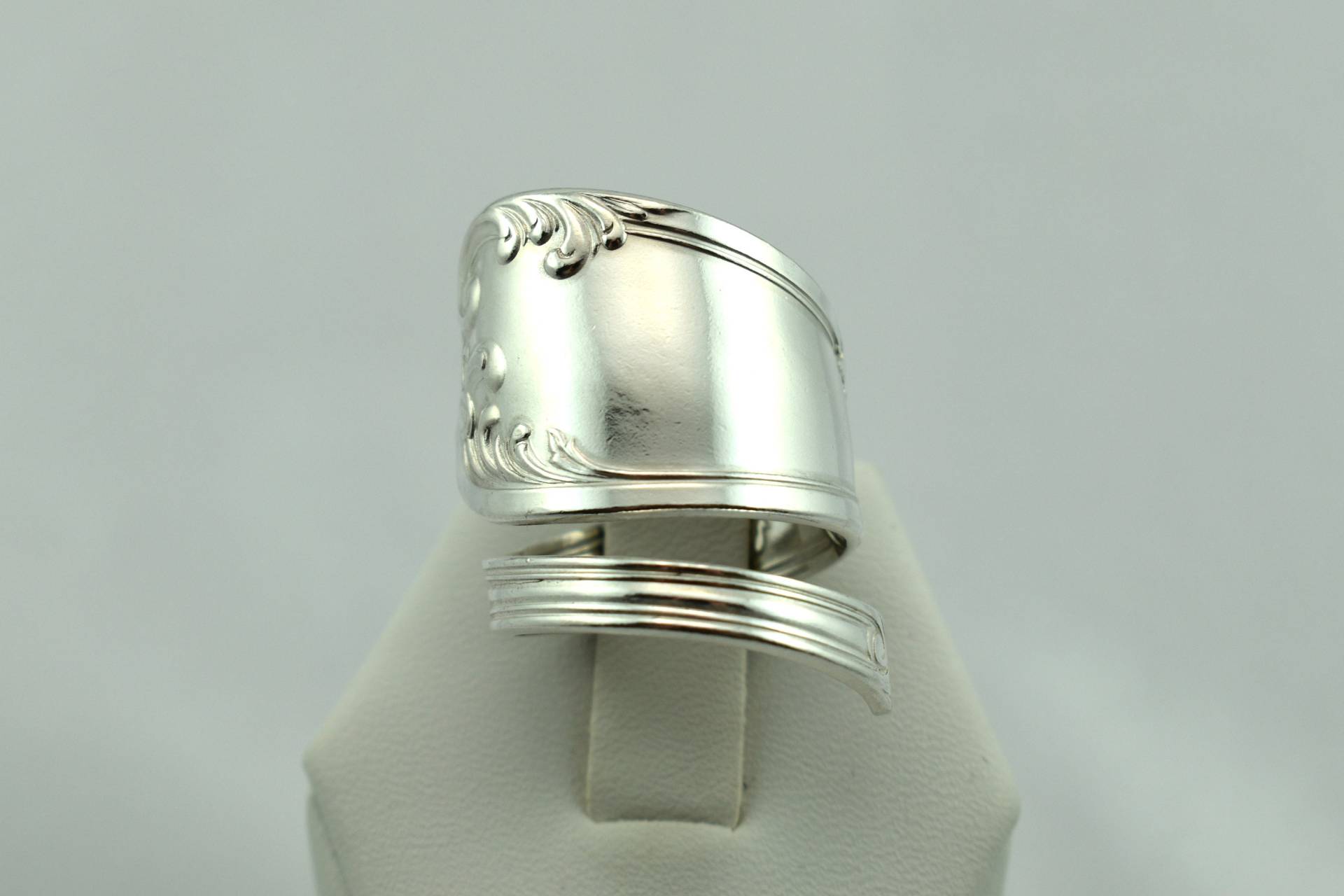 Echte Vintage Handarbeit "Wallace' Sterling Silber Löffel Ring Größenverstellbar 7 1/2 Versandkostenfrei #walwd-Sr10 von rubysvintagejewelry