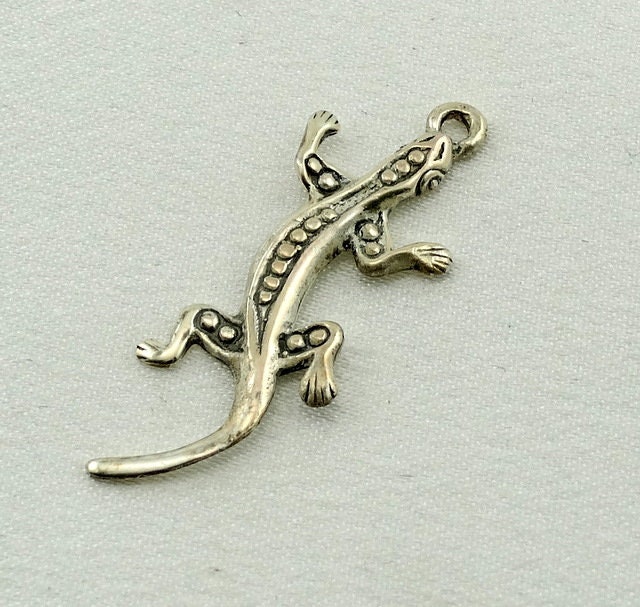 Eidechse Vintage Solid Sterling Charme Kostenloser Versand #liza-cm10 von rubysvintagejewelry