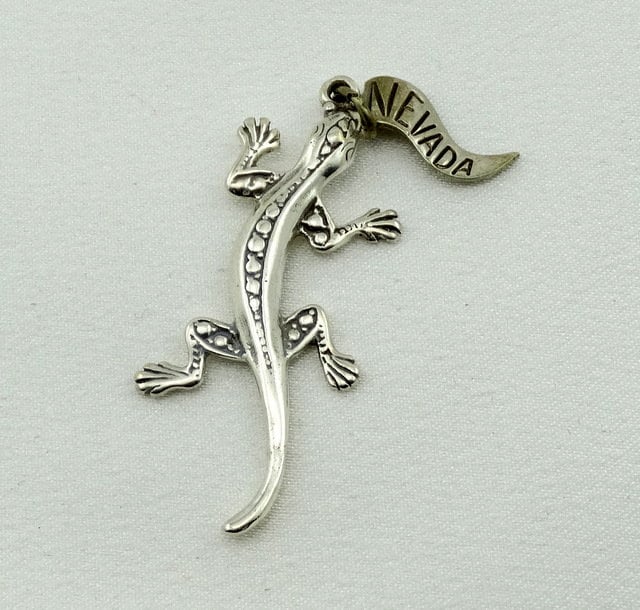 Eidechse Vintage Sterling Silber Charme Kostenloser Versand #liza-cm13 von rubysvintagejewelry