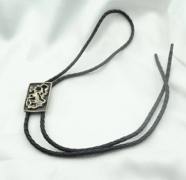 Einzigartige Picasso-Stil Abstrakte Sterling Silber Bolo Krawatte Kostenloser Versand Neue Geflochtene Lederschnur. #abstract-Uv1 von rubysvintagejewelry