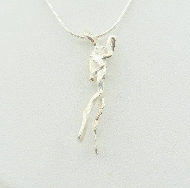 Einzigartige Taucher Vintage Sterling Silber Anhänger. Kostenloser Versand 24" Kette Enthalten #scuba2-Spc5 von rubysvintagejewelry