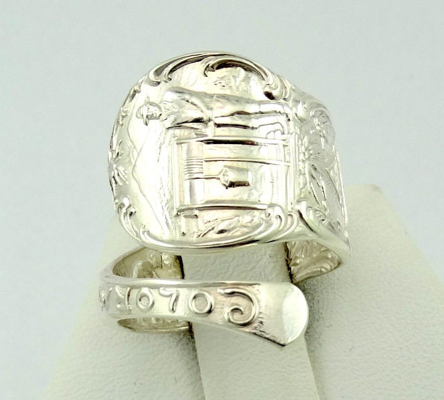 Einzigartiger Colorado State Vintage Sterling Silber Löffel Ring Größenverstellbar 6 Versandkostenfrei #colorado-Sr17 von rubysvintagejewelry