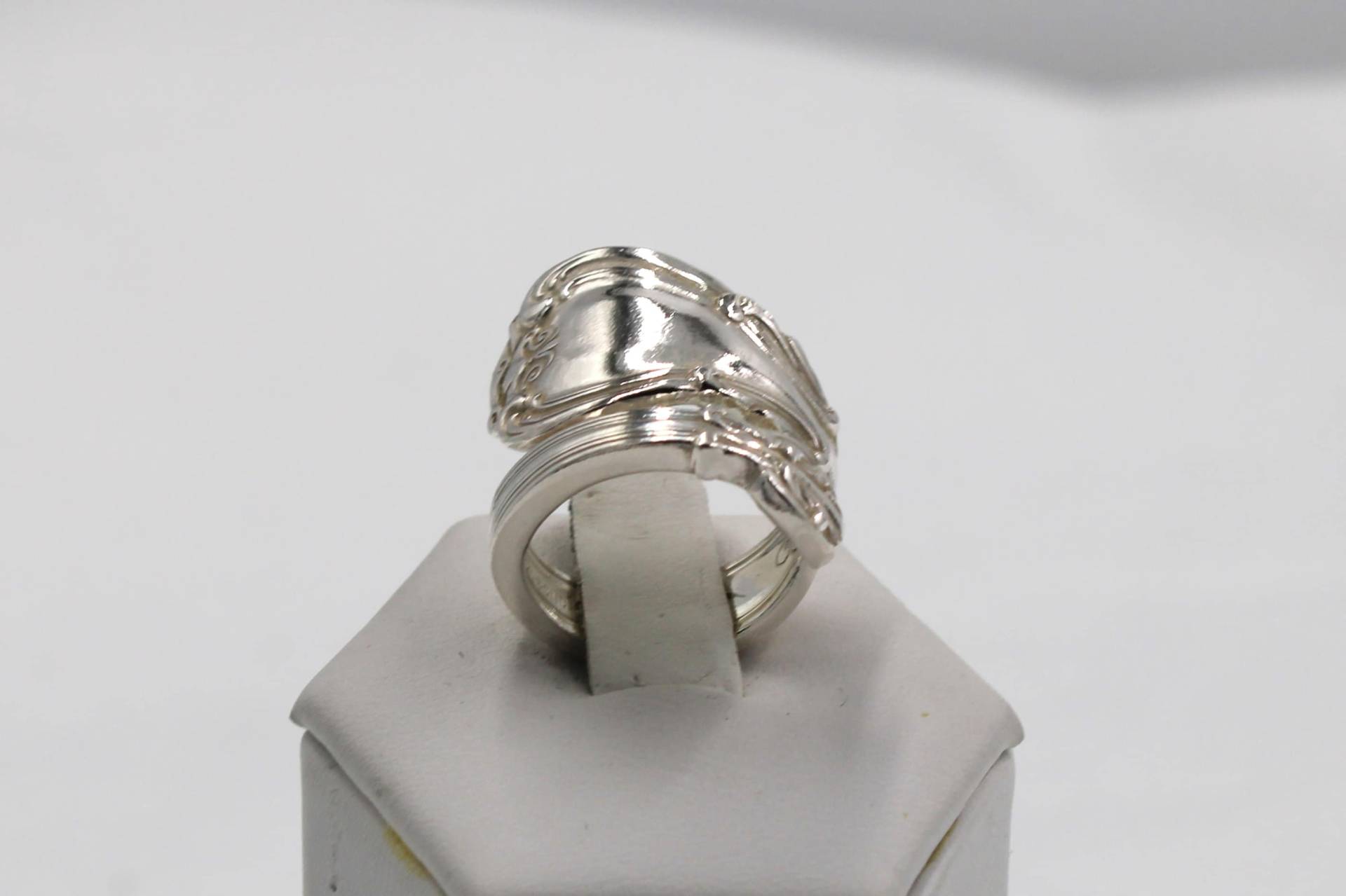 Einzigartiges Dekoratives Muster Echt Vintage Handarbeit Sterling Silber Löffel Ring Größe 4 3/4 Versandkostenfrei #lux-Sr20 von rubysvintagejewelry