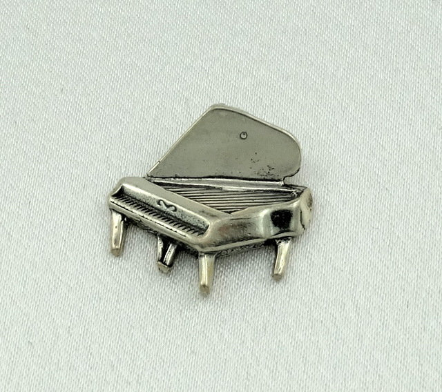 Flügel Klavier Vintage Solid Sterling Charme Kostenloser Versand #piano-cm7 von rubysvintagejewelry