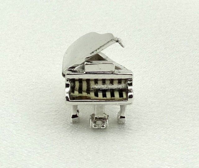 Flügel-Piano Vintage Sterling Silber Charme Kostenloser Versand #pian-cm23 von rubysvintagejewelry