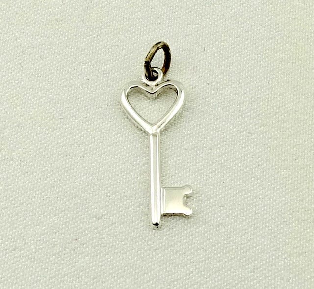 Herz Schlüssel Vintage Sterling Silber Charme Kostenloser Versand #hkey-cm24 von rubysvintagejewelry