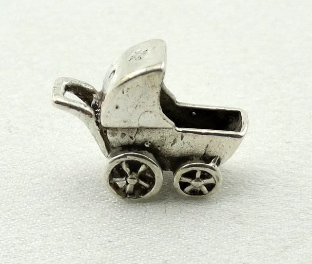 Kinderwagen Vintage Solid Sterling Charme Kostenloser Versand #stro-cm11 von rubysvintagejewelry