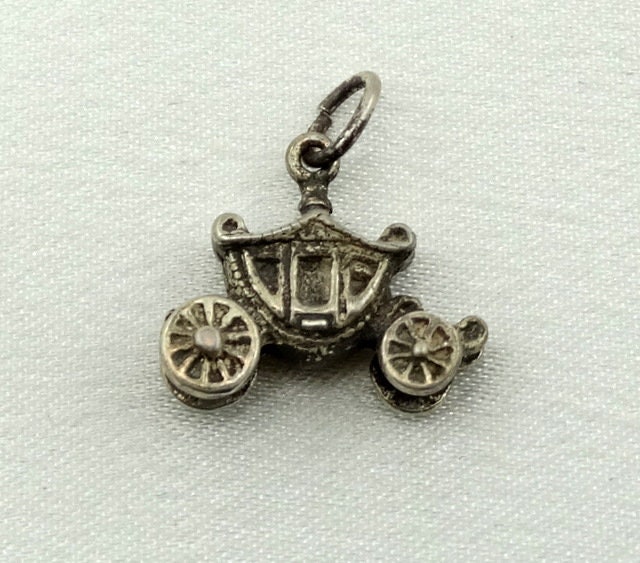 Königliche Kutsche Vintage Sterling Silber Charme Kostenloser Versand #roya-cm14 von rubysvintagejewelry