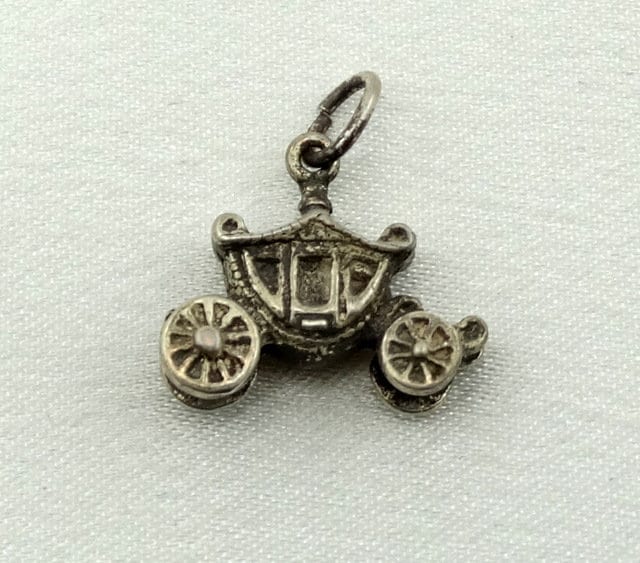 Königliche Kutsche Vintage Sterling Silber Charme Kostenloser Versand #roya-cm14 von rubysvintagejewelry
