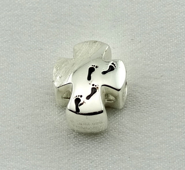 Kreuz Vintage Charm in Solid Sterling Silber Kostenloser Versand #cros-cm9 von rubysvintagejewelry