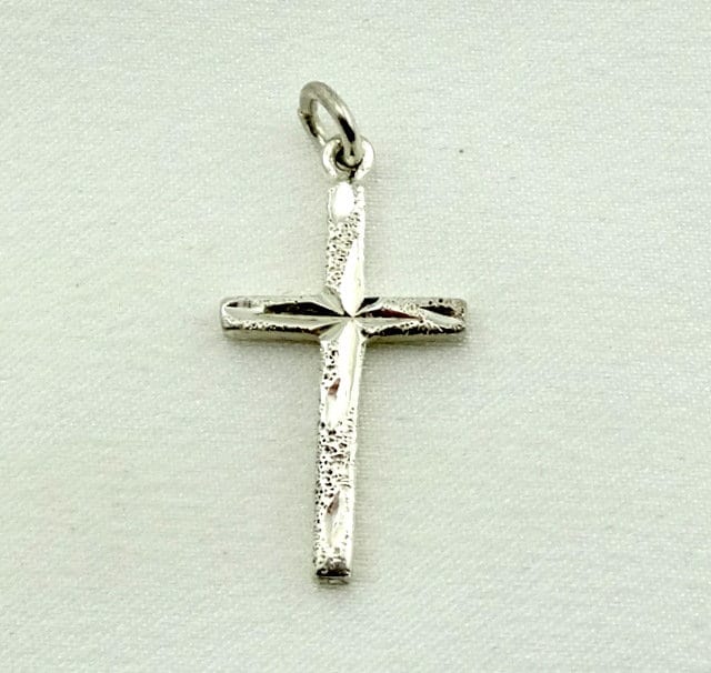 Kreuz Vintage Sterling Silber Charme Kostenloser Versand #ross-cm17 von rubysvintagejewelry