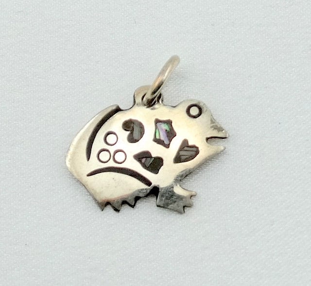 Kröte Vintage Sterling Silber Charme Kostenloser Versand #toad-cm16 von rubysvintagejewelry