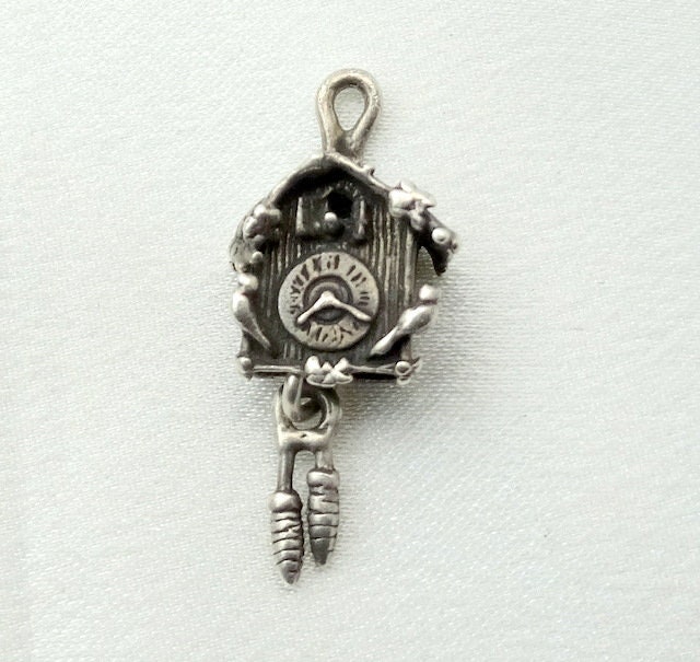 Kuckuck Uhr Vintage Sterling Silber Charme Kostenloser Versand #cuck-cm23 von rubysvintagejewelry