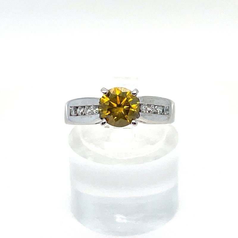 Lebendiges Gelb Diamant Set in 14K Weissgold Mit Akzenten Grösse 4 3/4 Kostenloser Versand #belle-Gr1 Lebendiges Gelb Diamant Set in 14K Weissgold Mit Akzenten Grösse 4 3/4 Kostenloser Versand #belle-Gr1 von rubysvintagejewelry