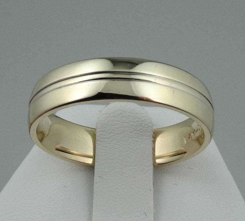 Massives 14K Gelbgold Unisex Comfort Fit Band Größe 13 Kostenloser Versand #ygband-Gr1 von rubysvintagejewelry