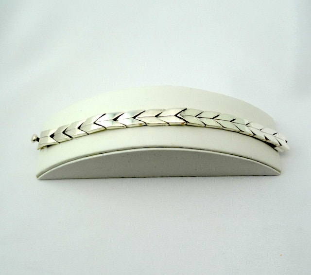 Massives Schweres Pfeilförmiges Sterling Silber Dekoratives 7" Länge Gliederarmband Kostenloser Versand #arrow-lb4 von rubysvintagejewelry