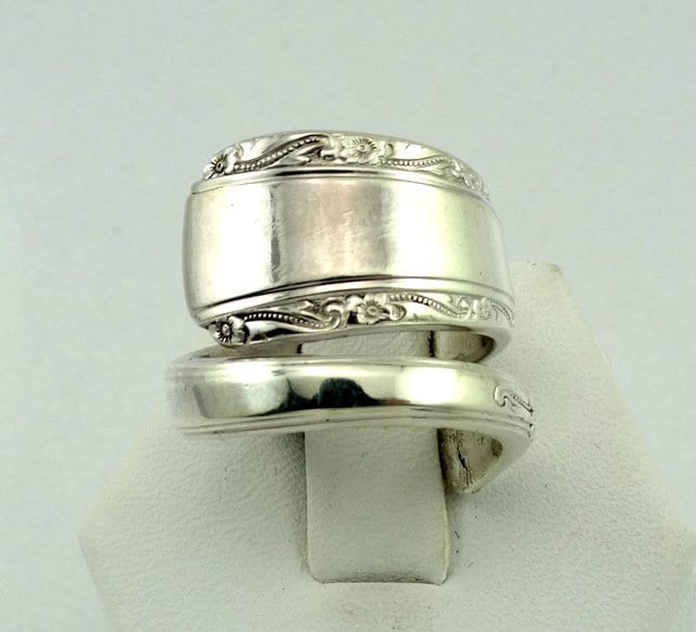 Schlichter Vintage Hand Gefertigter Sterling Silber Verstellbarer Löffel Ring Größe 7 Kostenloser Versand #simple-Sr17 von rubysvintagejewelry