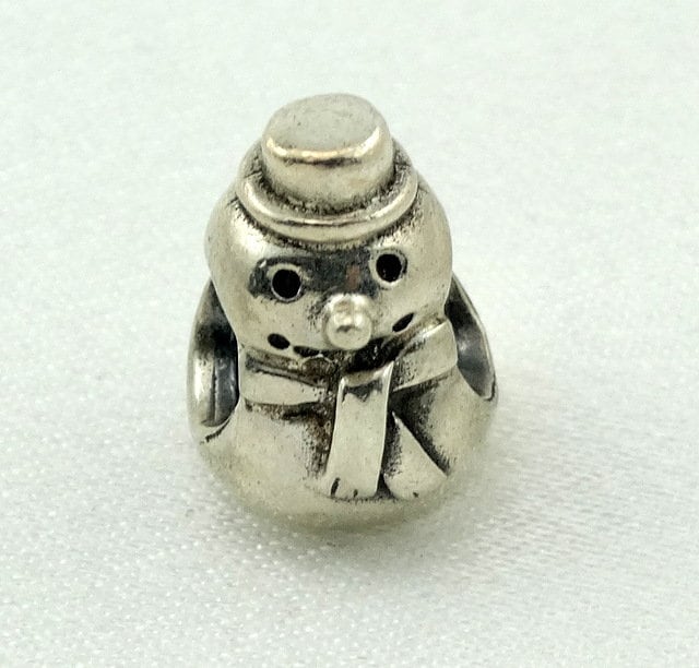 Schneemann Vintage Charme in Solid Sterling Silber Kostenloser Versand #snowm-cm9 von rubysvintagejewelry