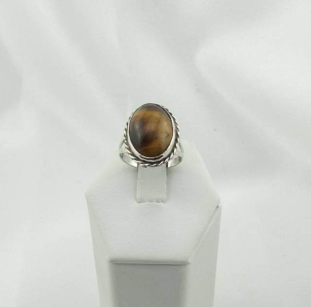 Schöne Vintage Einfache Tiger Auge Sterling Silber Ring Kostenloser Versand #teoval-Sr6 Schöne Vintage Einfache Tiger Auge Sterling Silber Ring Kostenloser Versand #teoval-Sr6 von rubysvintagejewelry