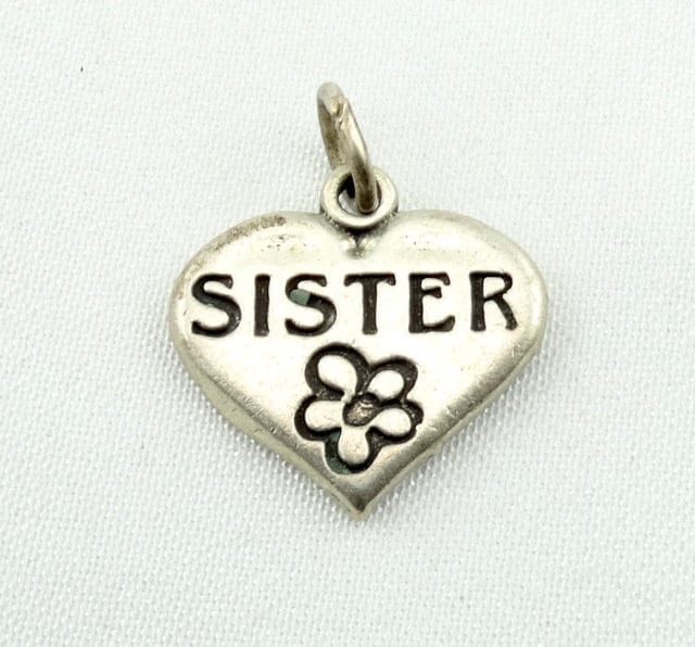 Schwester Herz Vintage Sterling Charm Versandkostenfrei #sist-cm11 von rubysvintagejewelry