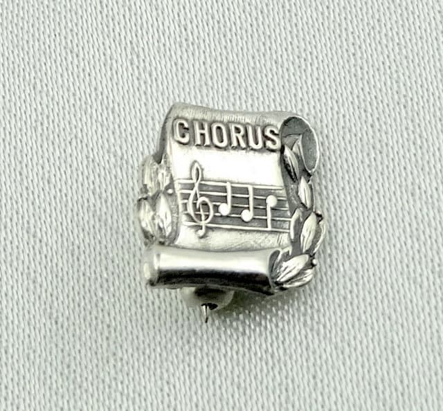 Singen Vintage Chorus Sterling Silber Brosche/Pin Versandkostenfrei #chorus-Br1 von rubysvintagejewelry
