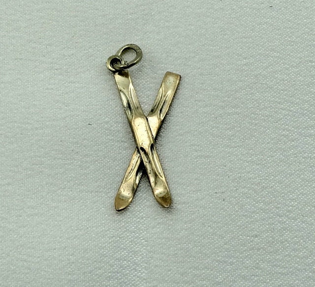 Skier Vintage Sterling Silber Charme Kostenloser Versand #siks-cm15 von rubysvintagejewelry