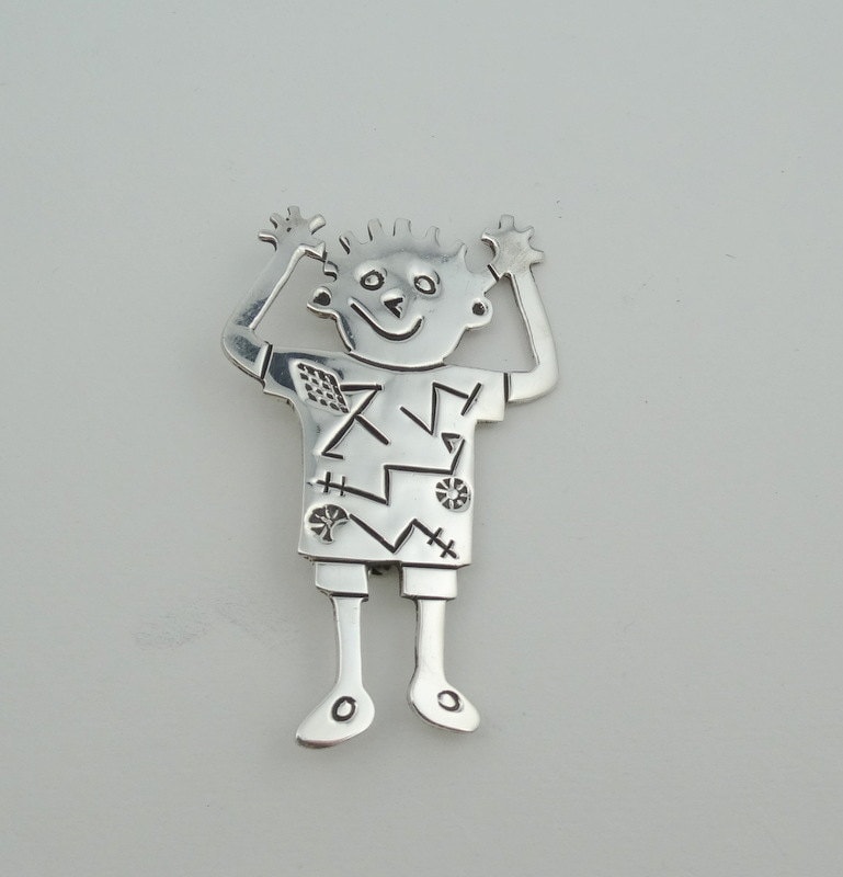 Spaß "Happy Kid" Pin in Sterling Silber Kostenloser Versand #kidx-Pn1 Spaß "Happy Kid" Pin in Sterling Silber Kostenloser Versand #kidx-Pn1 von rubysvintagejewelry