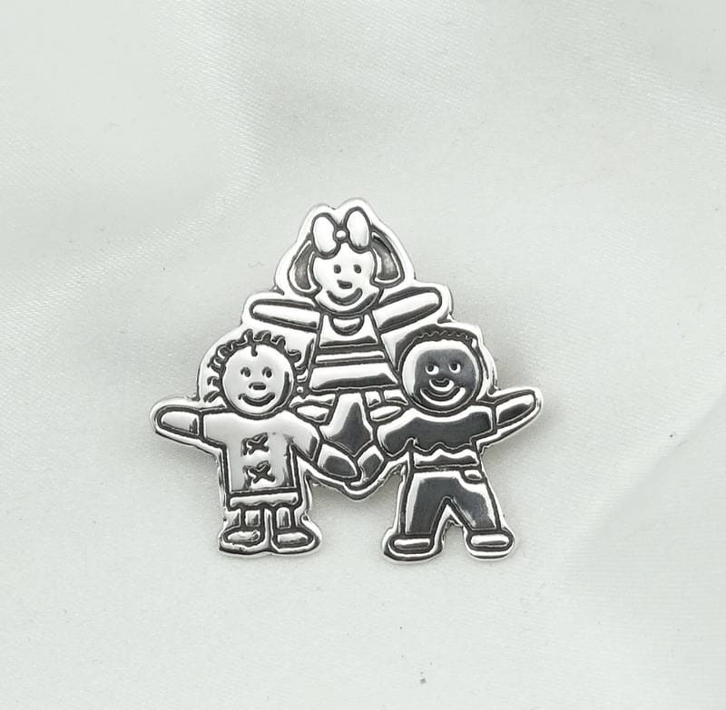 Spaß Kinder Sterling Silber Brosche/Pin Kostenloser Versand #kids-Br4 von rubysvintagejewelry