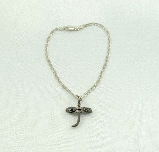 Süße Libelle Sterling Silber Armband 8 Zoll Mit Hummer Verschluss Kostenloser Versand #dragonfly-lb1 von rubysvintagejewelry