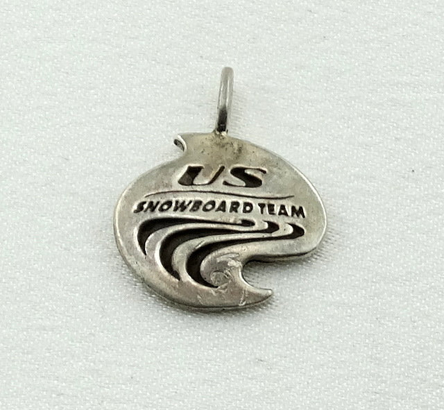 U.s. Snowboard Team Vintage Solide Sterling Charme Kostenloser Versand #snte-cm10 von rubysvintagejewelry