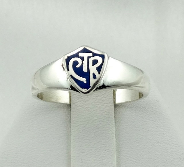 Vintage Blau Sterling Silber Ctr Ring Erwachsene Größe 9 3/4 Kostenloser Versand #blue3-L3 von rubysvintagejewelry