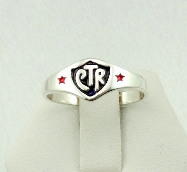 Vintage Ctr Massive Sterling Silber Und Schwarz Rote Sterne Emaille Signet Ring Kostenloser Versand Größe 8 3/4 #2Starctr-L3 von rubysvintagejewelry