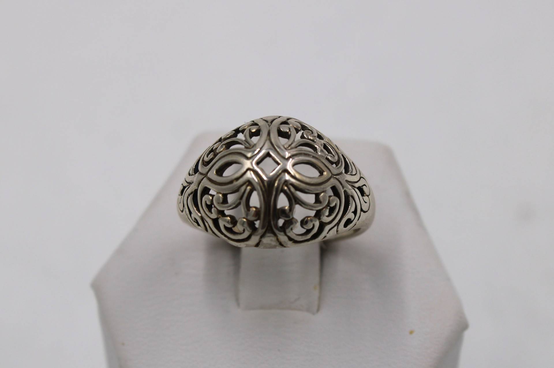 Vintage Dekorative Art Deco Stil Sterling Silber Ring Größe 7 1/4 #decome-Sr3 von rubysvintagejewelry