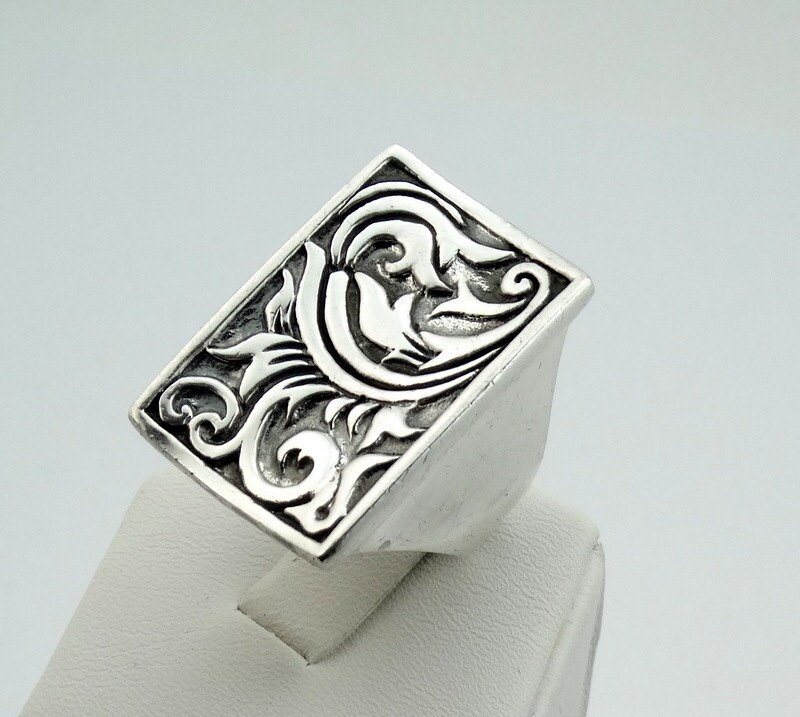 Vintage Designer Sterling Silber Ring Kostenloser Versand #dsgnr-Sr2 von rubysvintagejewelry