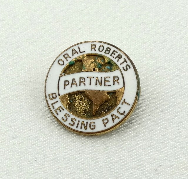 Vintage Oral Roberts Segen Pakt Partner Anstecknadel Kostenloser Versand #orbp-Pn2 von rubysvintagejewelry
