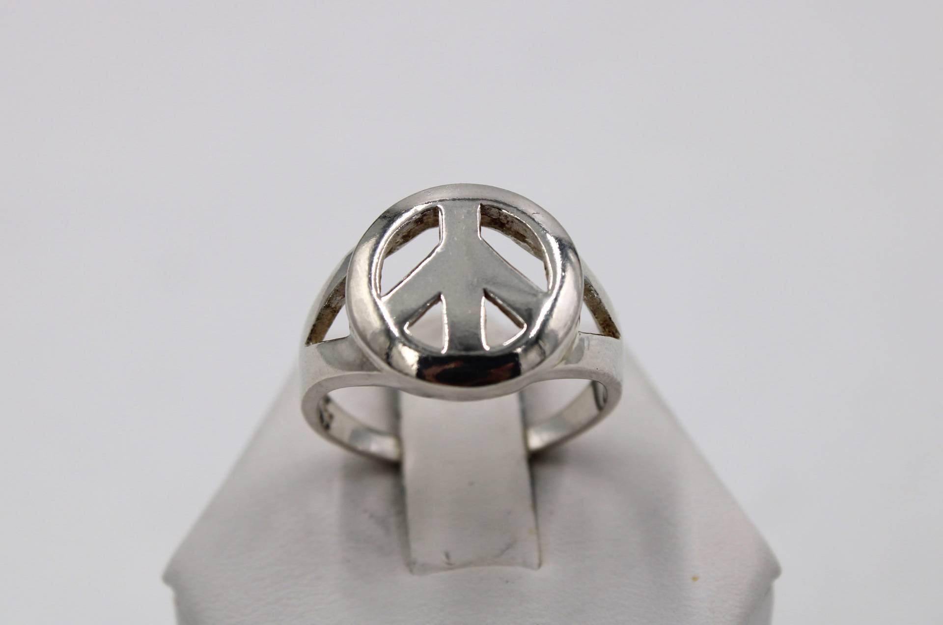 Vintage Peace Symbol Sterling Silber Ring Größe 8 3/4 #peaceb-Sr3 von rubysvintagejewelry