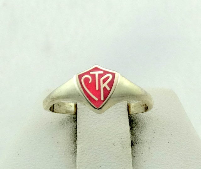 Vintage Pre-Owned Sterling Silber Und Rosa Emaille Ctr Schild Ring Kostenloser Versand Größe 3 3/4 #pink375-L2 von rubysvintagejewelry