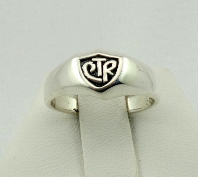 Vintage Sterling Silber Ctr Schild Ring Gr. 6 1/2 Versandkostenfrei #cther-L1 von rubysvintagejewelry