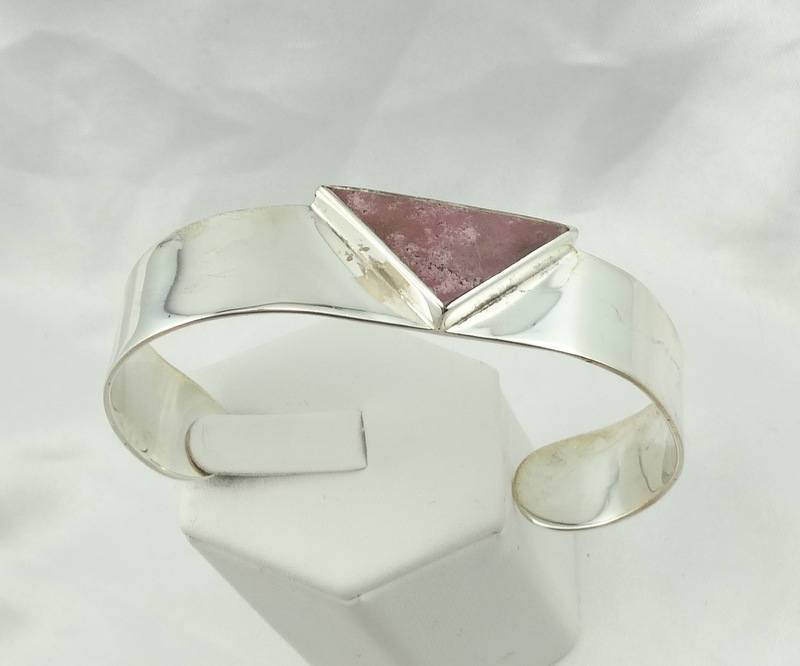 Vintage Sterling Silber Und Rot Jaspis Inlay Manschette Armband Kostenloser Versand #jasper-Cf2 von rubysvintagejewelry