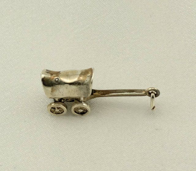 Wagen Vintage Solid Sterling Charme Kostenloser Versand #wagon2-cm2 von rubysvintagejewelry