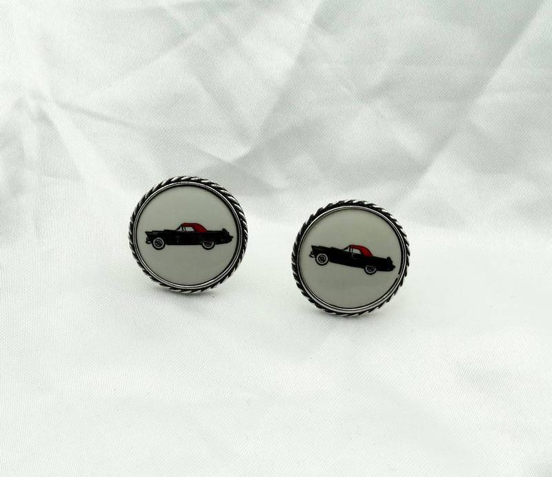 Wir Werden Spaß "Till Daddy Nimmt Den T-Vogel Weg Mit Diesen Sterling Silber Und Emaille Vintage Manschettenknöpfe Kostenloser Versand #tbird-Cl1 von rubysvintagejewelry