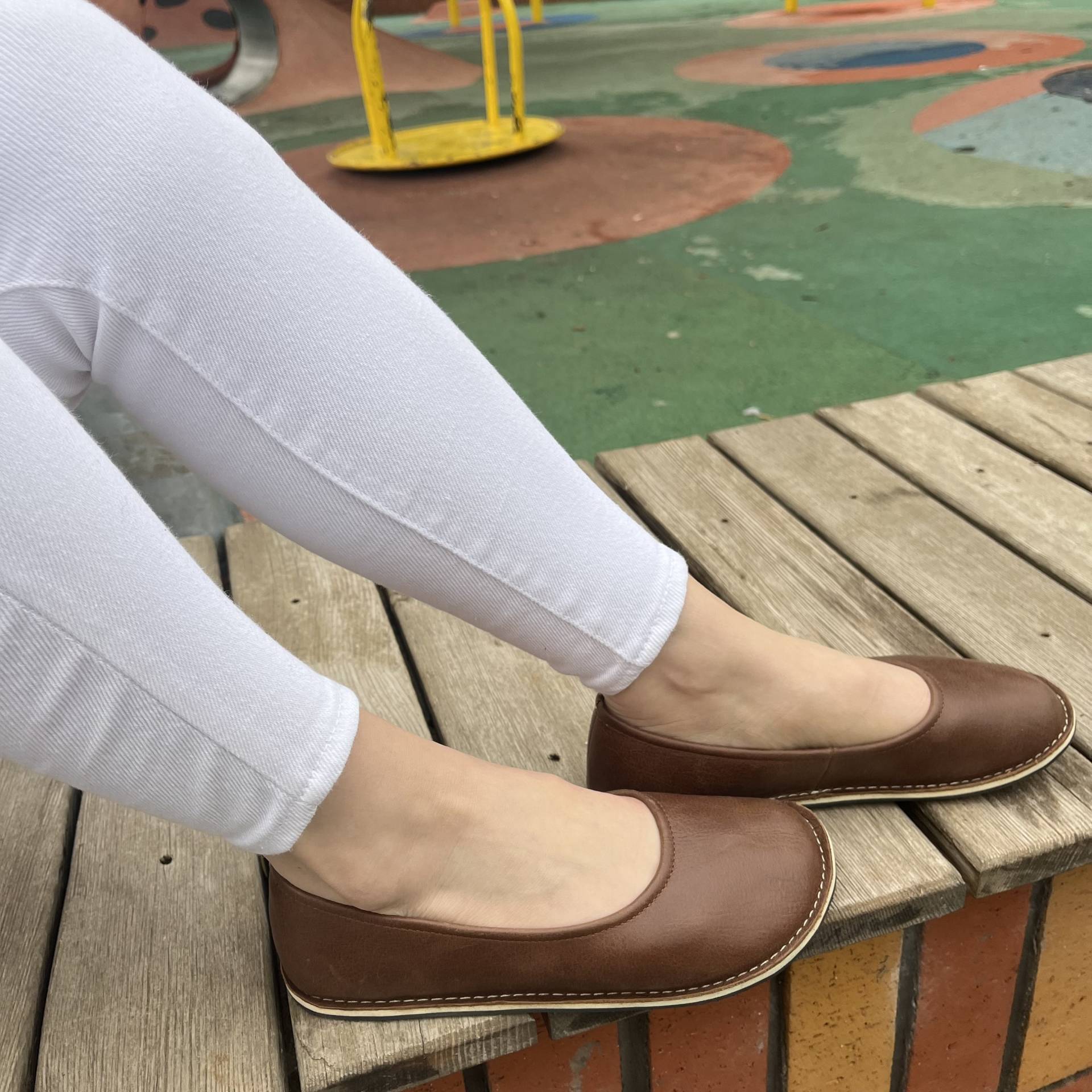 Leder Barfuß Ballerinas Zero Drop Slip-On Schuhe von rubyworkshop