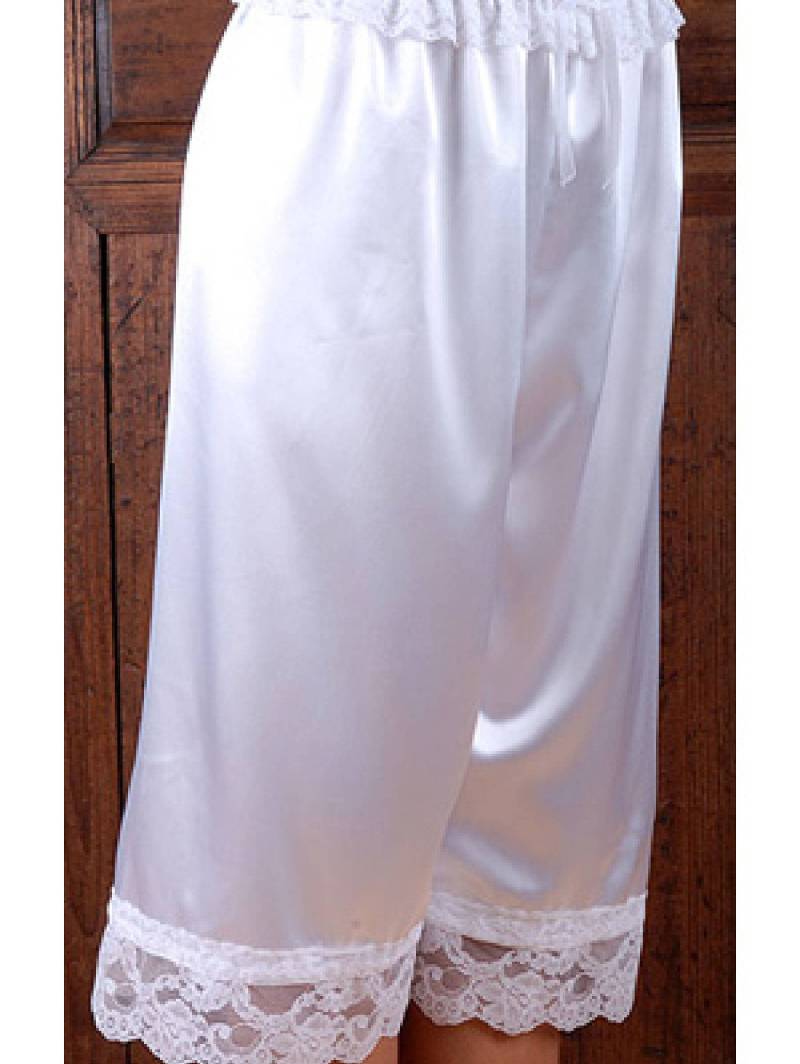 Erwachsene Sissy Knielange Satin Bloomers Mit Spitzenbesatz - Slip Pumphose von ruffles4you