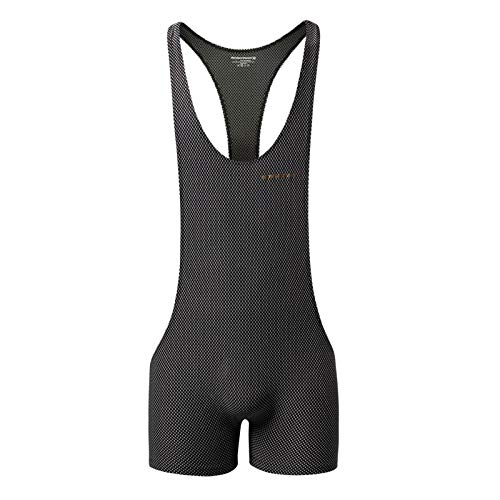 ruguo Einteiliger Jumpsuit-Trikot für Herren,Workout Wrestling Singlet Weste Herren Unterhemden Sport Gym Fitness Overalls Shorts Wrestling Singulett Elastic Bodysuits Slip Homme Unterwäsche von ruguo